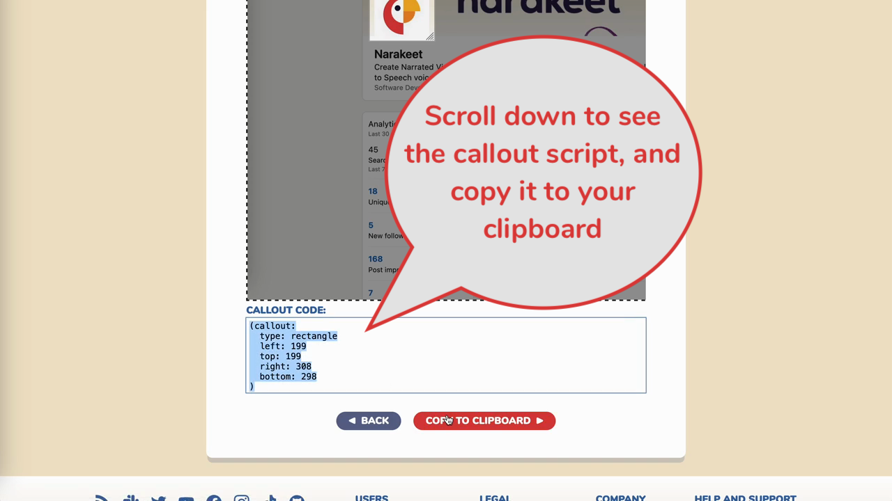 Narakeet callout designer script Narakeet callout designer script